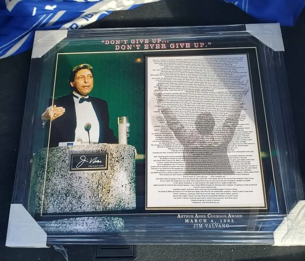 Jim Valvano Arthur Ashe Courage Award Wall Plaque - New/Unused 28